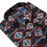 Ancient Printed Black Casual Shirt For Men 15/5 collar - YNG Empire