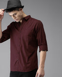 Maroon Casual Shirt For Men With Pocket - YNG Empire