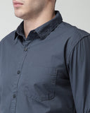 Basic Dark Grey Casual Shirt For Men - YNG Empire