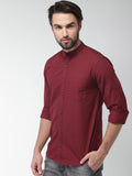 Maroon Solid Casual Shirt For Men - YNG Empire