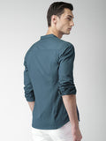 Dark Grey Solid Casual Shirt For Men - YNG Empire