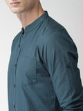 Dark Grey Solid Casual Shirt For Men - YNG Empire