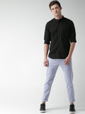 Black Solid Casual Shirt For Men - YNG Empire