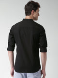 Black Solid Casual Shirt For Men - YNG Empire