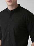 Black Solid Casual Shirt For Men - YNG Empire