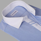 Purple With White Collar Formal Shirt For Men - YNG Empire