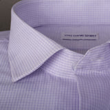 Premium Light Purple Checked Formal Shirt For Men - YNG Empire