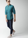 Sea Green Casual Shirt For Men