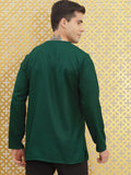 Men Casual Green Solid shirt Kurti Style - YNG Empire