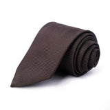 Brown With White Dotted Casual Tie - YNG Empire