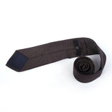 Brown With White Dotted Casual Tie - YNG Empire