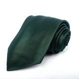 Green Solid Silk Casual Tie - YNG Empire