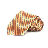 Golden With Self Printed Casual Tie - YNG Empire