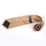 Golden With Self Printed Casual Tie - YNG Empire