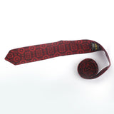 Red With Maroon Self Design Casul Tie - YNG Empire