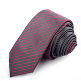 Gray With Red Stripes Casul Tie