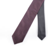 Gray With Red Stripes Casul Tie - YNG Empire