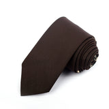 Coffee Brown Self Design Casul Tie - YNG Empire