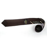 Coffee Brown Self Design Casul Tie - YNG Empire