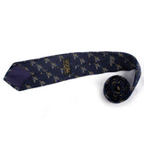 Navy Blue Printed Casul Tie - YNG Empire