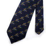 Navy Blue Printed Casul Tie - YNG Empire