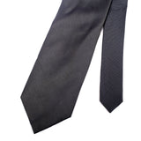 Gray With Self Stripes Casual Tie - YNG Empire