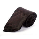 Brown With Self Design Casual Tie