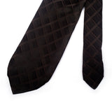 Brown With Self Design Casual Tie - YNG Empire