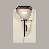 Cream Premium Designer Formal Shirts For Men