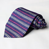 Purple Self Printed Tie - YNG Empire