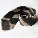 Brown Self Printed Tie - YNG Empire