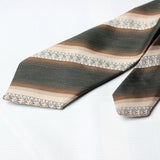 Brown Self Printed Tie - YNG Empire