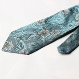 Sea Green Flower Printed Tie - YNG Empire