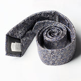 Gray With Flower Printed Tie - YNG Empire