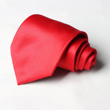 Red With Self Line Printed Tie - YNG Empire