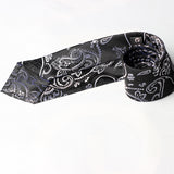 Black With Self Printed Tie - YNG Empire