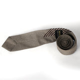 Brown Line Printed Tie - YNG Empire