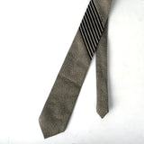 Brown Line Printed Tie - YNG Empire