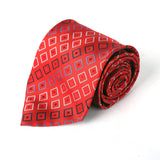 Red With Box Printed Tie - YNG Empire