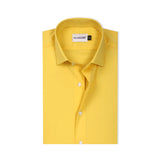 Yellow Cotton Rich Formal Shirt For Men - YNG Empire