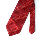 Red With Box Printed Tie - YNG Empire