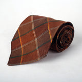 Brown Blocks Print Tie - YNG Empire