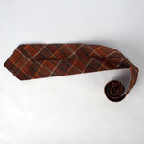 Brown Blocks Print Tie - YNG Empire