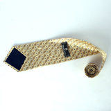 Golden With Box Printed Tie - YNG Empire