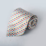 White With Multicolor Box Tie