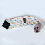 White With Multicolor Box Tie - YNG Empire