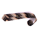 Red & Brown Lines Tie - YNG Empire