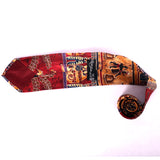 Red With Cat Printed Silk Tie - YNG Empire