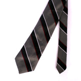 Gray With Black Stripe Tie - YNG Empire