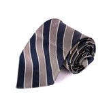 Gray With Blue Stripe Tie - YNG Empire